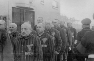 Koncentrationslägret Sachsenhausen (foto från den 19 december 1938). Kohout anlände till lägret i januari 1940.