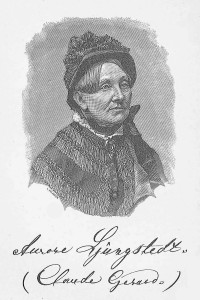 Aurora Ljungstedt (1821-1908), här xylograferad av Ida Falander.