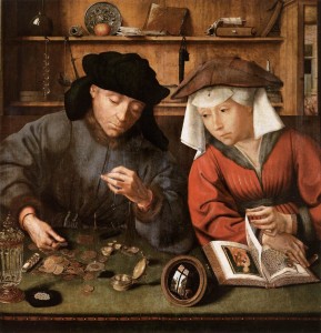 Målning av Quinten Matsys 1466-1530