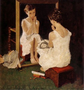Spegel. Norman Rockwell