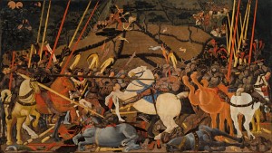 Slaget vid Romano. Den del som finns på Uffizierna.