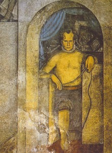 Eisenstein i en mural av Montenegro
