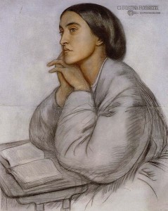 Christina Rossetti (1830–1894) målad 1866 av brodern Dante Gabriel Rossetti.