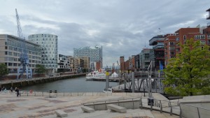 Hamnområdet i Hamburg, i fonden nya konserthuset
