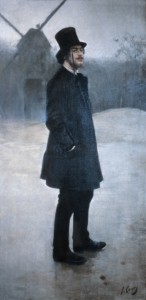 Bohemen (1891). Målning av Ramon Casas i Carbo. Den avbildade bohemen är Erik Satie.